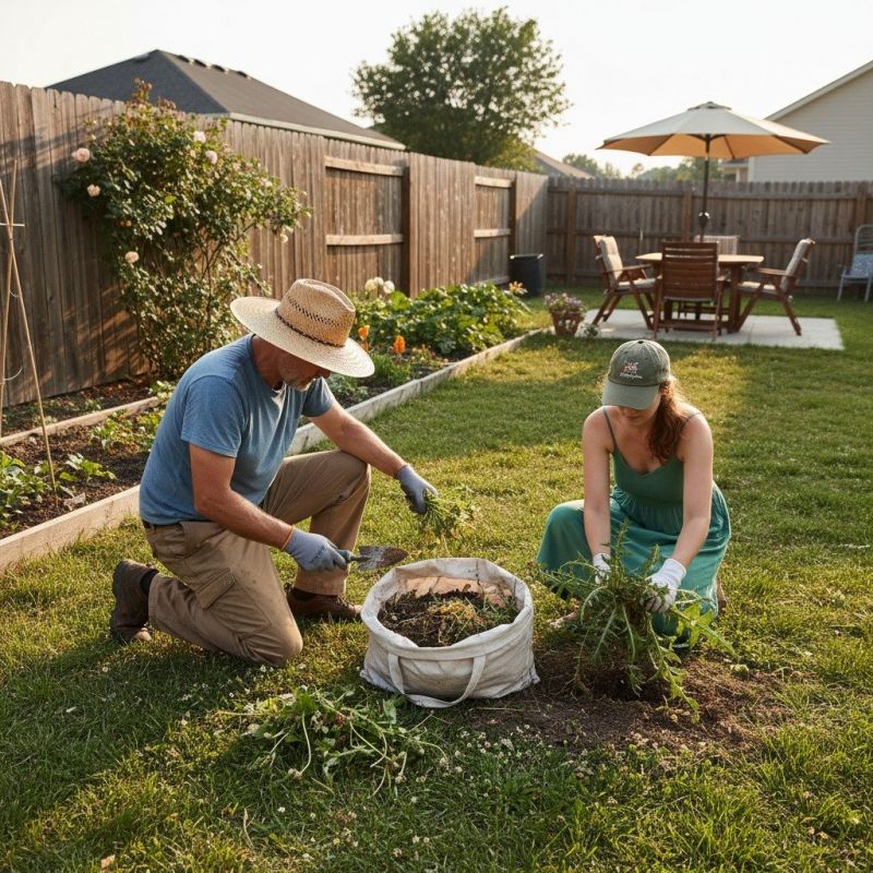 Weeding And Mulching